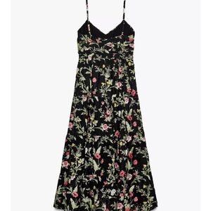 Floral Black Maxi Dress
